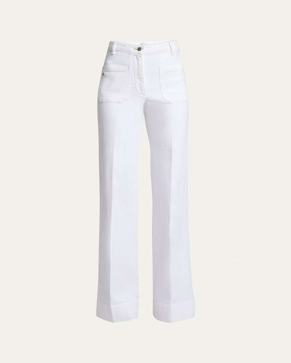 Alina Wide Leg Regular Jeans, White